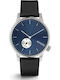 Komono Winston Subs Herrenuhr 41mm Chronograph Batterie mit Schwarz Lederarmband