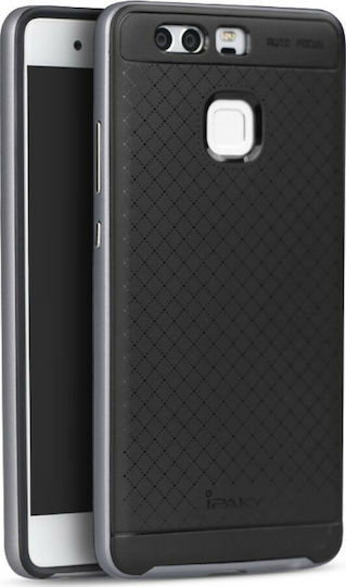 iPaky Umschlag Rückseite Kunststoff Silber (Huawei P9)