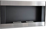 EcoHot BIO CLASSIC 003 IB Indoor Wall Mounted Bioethanol Fireplace Silver 115x15.5x62cm