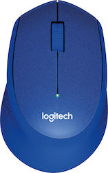 Logitech M330 Silent Plus Kabellos Mini Maus Blau