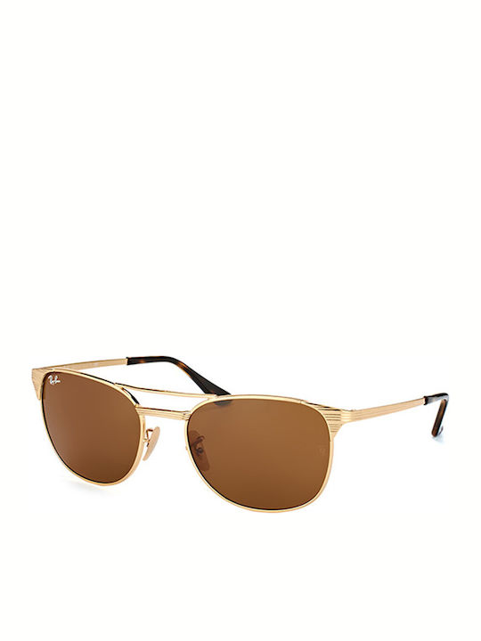 Ray Ban Signet Мъжки Слънчеви очила с Златен Метален Рамка RB3429M 001/33