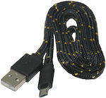 Braided USB 2.0 to micro USB Cable Μαύρο 1m (85369356)