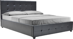 Κρεβάτι Υπέρδιπλο με Δερματίνη Roi με Αποθηκευτικό Χώρο & Τάβλες 160x200cm