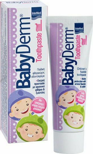 InterMed Babyderm Pastă De Dinți Pentru Bebeluși Pentru 6 Luni+ Cu Aromă De Gumă De Mestecat 50ml