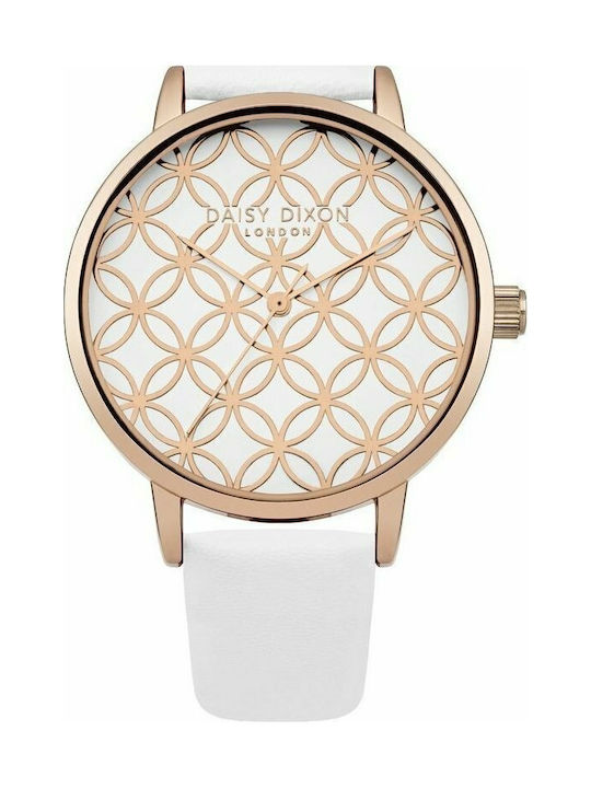 Daisy Dixon Penny Watch with White Leather Strap