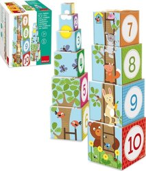 Goula Educational Building Blocks Paper Stackable Woodland Cubes, for 1+ years 10pcs