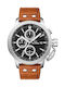 TW Steel Ceo Adesso Watch Chronograph Battery with Brown Leather Strap