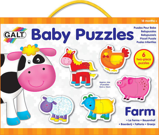 Puzzle Pentru Copii Baby Farm 2 Piese Galt Toys