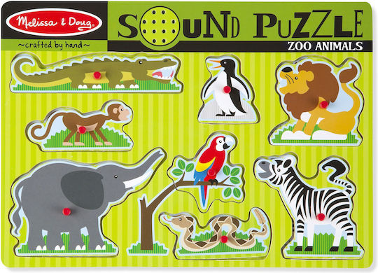 Kinder Steckpuzzle Sound Puzzle - Zoo Animals für 2+ Jahre 8pcs Melissa & Doug