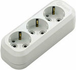 Makel 3-Outlet Power Strip White