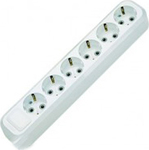 Makel 6-Outlet Power Strip without Cable White