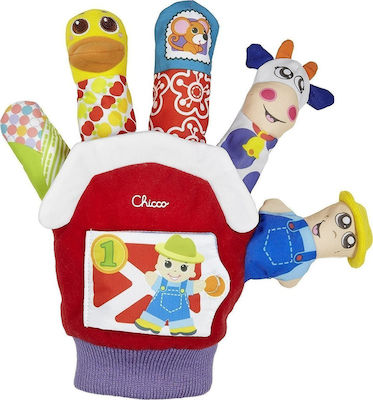 Chicco Baby-Spielzeug Farmyard Finger Puppet aus Stoff für 3++ Monate