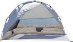 Camptown Triangle Shelter Beach Tent 4 People with Automatic Mechanism Blue