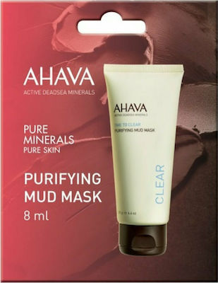 Ahava Time To Clear Purifying Mud Gesichtsmaske für das Gesicht für Reinigung 8ml