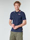 Lion Polo Short Sleeve Navy Blouse