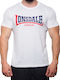 Lonsdale Two Tone Herren Sport T-Shirt Kurzarm Weiß