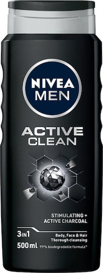 Nivea Men Active Clean Shower Gel Gel de duș pentru Bărbați 500ml