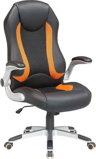 Velco Pro Systems Καρέκλα Γραφείου με Ρυθμιζόμενα Μπράτσα Μαύρο / Πορτοκαλί