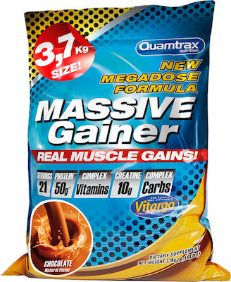 Quamtrax Nutrition Massive Gainer mit Geschmack Strawberry 3.7kg