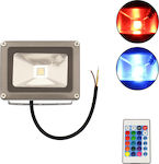 LED waterproof dimmable 10W RGB floodlight with remote control