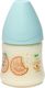 Suavinex Kunststoff Babyflasche Biscuits mit Gummi Saugflasche für 0+ Monate Blau Himmel 150ml
