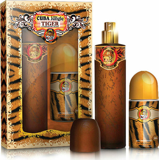 Cuba Jungle Tiger Eau de Parfum 100ml & Deodorant Stick Ανδρικό Σετ με Eau de Toilette