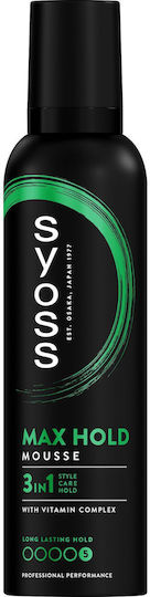 Syoss Max Hold Mousse Αφρός Μαλλιών Όγκος 250ml