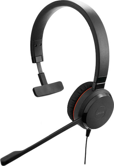 Jabra Evolve 30 II Mono На ушите Мултимедийни слушалки с микрофон и връзка USB-A / 3,5 мм жак в Черен цвят