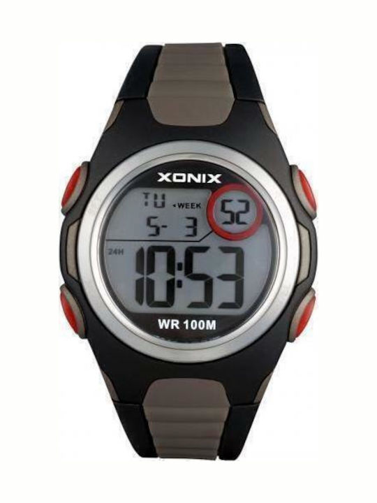 Xonix Ψηφιακό Ανδρικό Ρολόι 46mm Μπαταρίας με Καουτσούκ Λουράκι