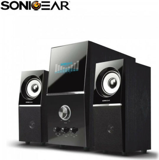 Sonic Gear Evo 5 Pro Ασύρματα Ηχεία Υπολογιστή 2.1 με Bluetooth και Ισχύ 34W σε Μαύρο Χρώμα