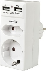 Heitech Double Power Strip Safety 2 Sockets without Cable Heitech Double Power Strip Safety 2 Sockets without Cable