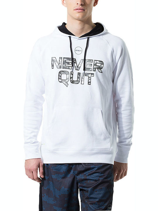 Neveer Quit Hoodie Мъжки Суитшърти с Качулка Бял