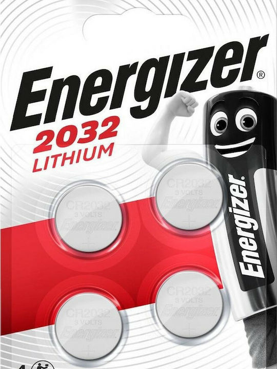 Energizer Μπαταρίες Λιθίου Ρολογιών CR2032 3V 4τμχ