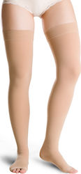 Varisan Top Open Toe Graduated Compression Thigh High Stockings Short 34-46 mmHg Beige