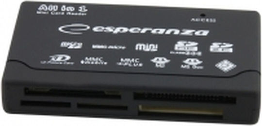 Esperanza EA-119 Card Reader USB 2.0 για SD/microSD/MemoryStick/CompactFlash/xD
