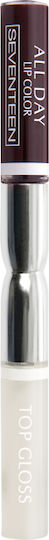 Seventeen All Day Lip Color & Top Gloss Υγρό Κραγιόν Metallic 30 All Day 10ml