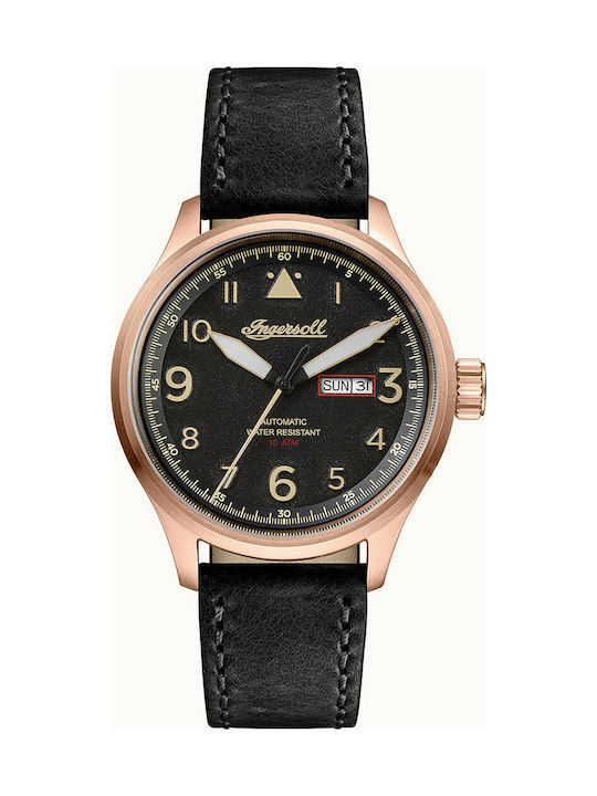 Ingersoll The Bateman Automatic Watch Automatic with Black Leather Strap