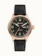 Ingersoll The Bateman Automatic Ανδρικό Ρολόι 45mm Αυτόματο με Μαύρο Δερμάτινο Λουράκι