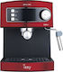 Izzy 6823 Barista Automatic Espresso Machine 15bar Red