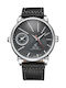 Weide Men's Watch 50mm Battery with Black Leather Strap