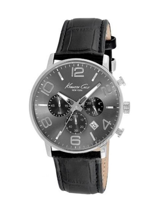 Kenneth Cole Watch Battery with Black Leather Strap KC8007