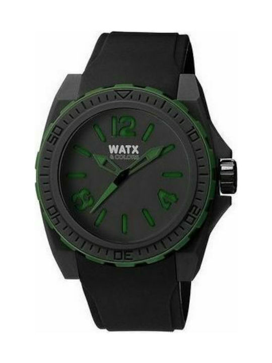 WATX & CO Watch Battery with Black Rubber Strap RWA1800