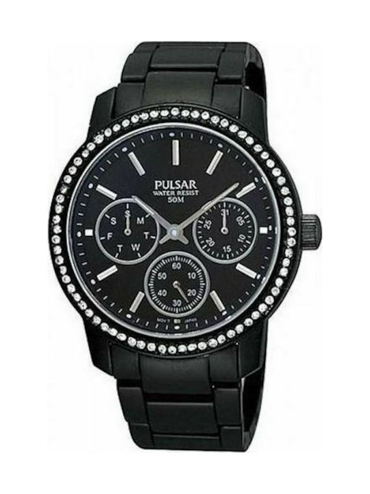 Pulsar PP6047X1 Watch Automatic with Black Metal Bracelet PP6047X1