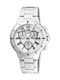 Q&Q Watch Chronograph with Silver Metal Bracelet DΑ89-002