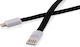 DeTech Flat USB to Lightning Cable Μαύρο 1m (14288)