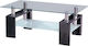 Rechteckiges Zentral Kaffeetisch Linea Glas Transparent M110xP60xH45cm