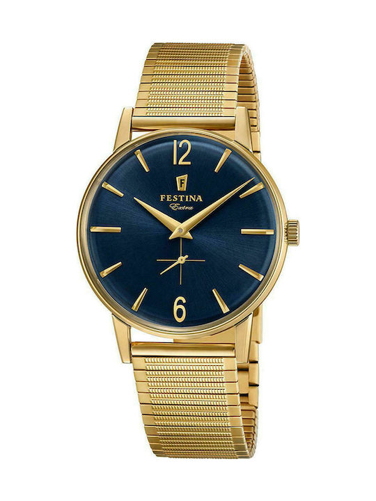 Festina Uhr Batterie mit Gold Metallarmband F20...