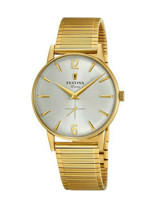 Festina Uhr Batterie mit Gold Metallarmband F20...