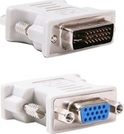 Powertech Μετατροπέας DVI-I male σε VGA female Λευκό (CAB-G019)