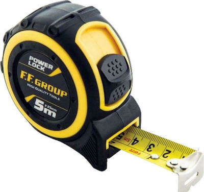 F.F. Group Tape Measure with Auto-Rewind 25mm x 5m